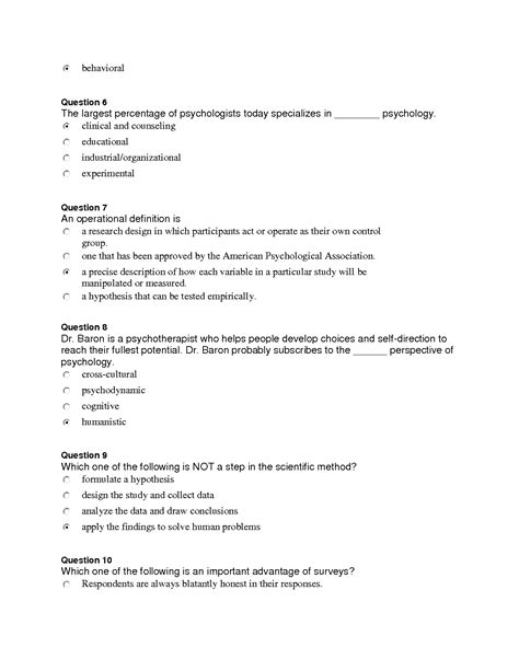 Solution Psych100 Phoenix Week 1 Psychology And Mental Processes Test