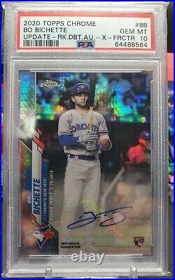 Bo Bichette Topps Chrome Update X Fractor Auto Psa Gem