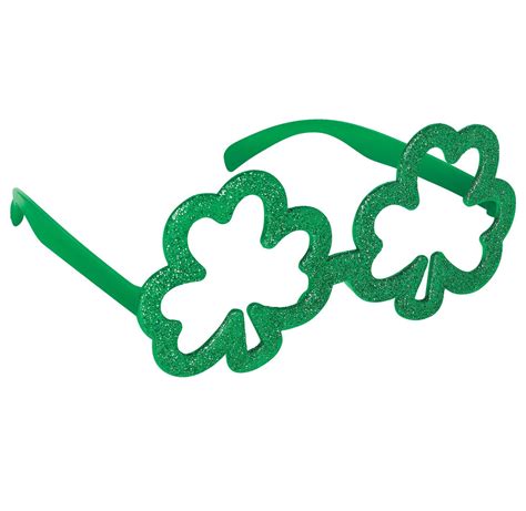 Shamrock Glitter Glasses Discount Party World