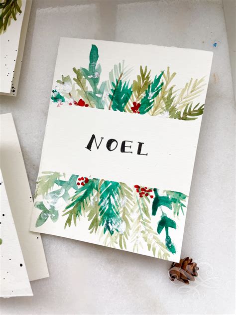 How To Make Watercolor Christmas Cards Easily A Well Purposed Woman