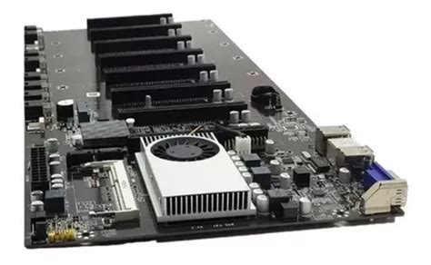 Placa Mãe Btc 37 Mineradora Mineração 8 Pcie E Processador à venda em