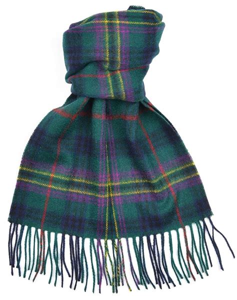 Lambswool Scottish Kennedy Modern Tartan Clan Scarf T Cp118scf8kb