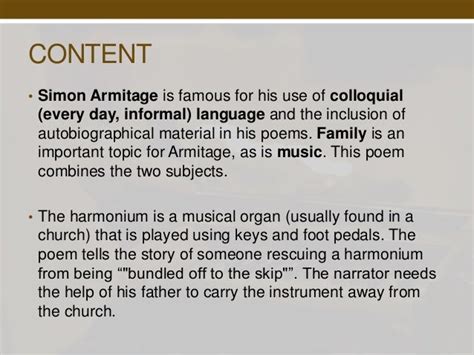 Simon Armitage: Harmonium