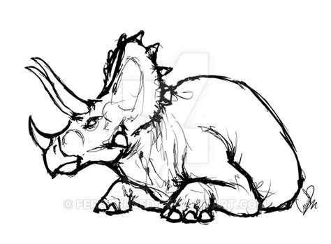 Triceratops Drawing at GetDrawings | Free download