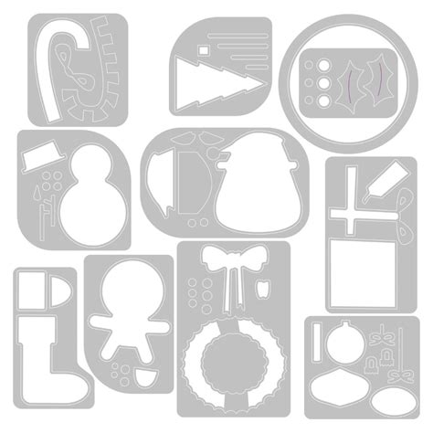 sizzix thinlits die set pk christmas minis  tim holtz sizzixcouk