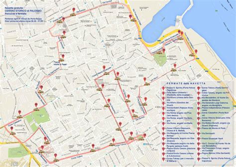 Palermo free shuttle map — imgbb.com | Map, Palermo, Free