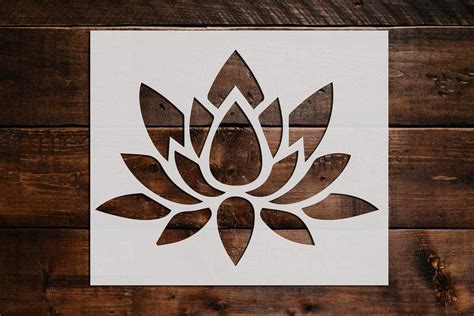 Amazon.com : Lotus Flower Stencil DIY Reusable Craft and Painting Wall ...