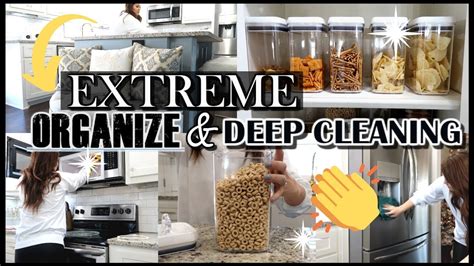 Deep Clean And Organize With Me Kitchen Tour Extreme Cleaning Motivation Youtube