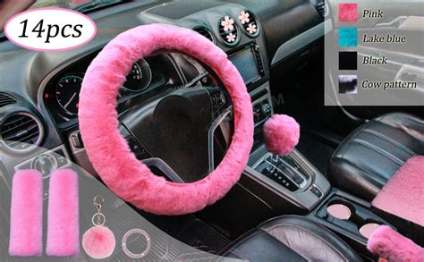 Amazon Pack Fluffy Car Accessories Set Silence Shopping Cow