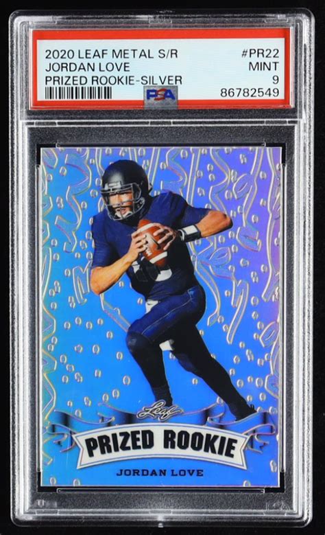 Jordan Love 2020 Leaf Metal Special Release Prized Rookie Silver PR22