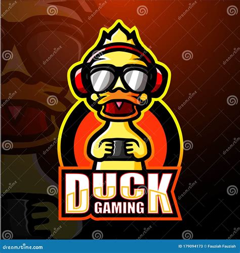 Duck Gaming Mascot Esport Logo Design Stock Vector - Illustration of
