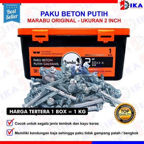 Jual Paku Beton Marabu Putih Cm Cm Cm Cm Cm Jual Perkotak Kg