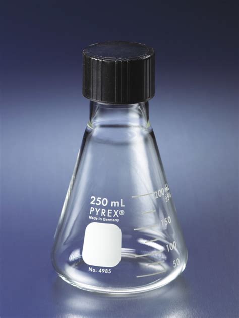 Pyrex® 250 Ml Narrow Mouth Erlenmeyer Flask With Phenolic Screw Cap