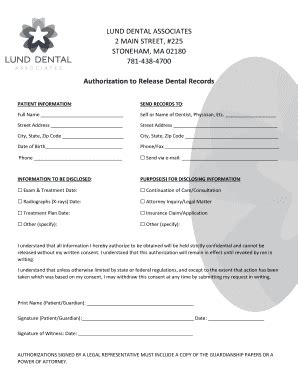 Fillable Online Lund Dental Associates Fax Email Print Pdffiller