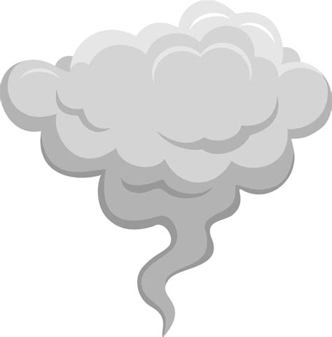 Stylized White Cloud Cartoon Smoke Or Fog Smoke Bubble Comic