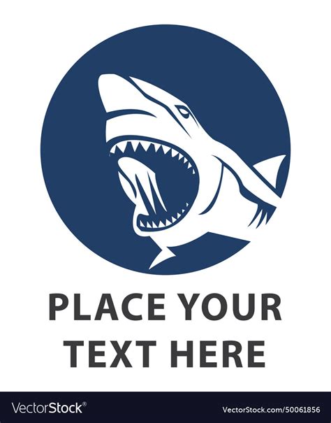 Shark symbol logo Royalty Free Vector Image - VectorStock