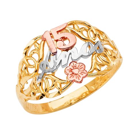 Jewels By Lux K Yellow White And Rose Three Color Gold Fifteen Year