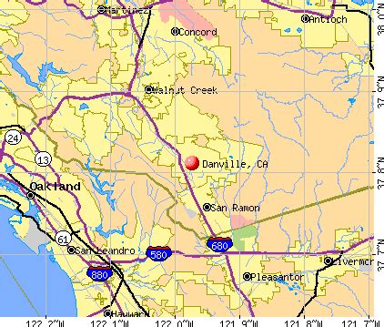 Danville California Map | Zip Code Map