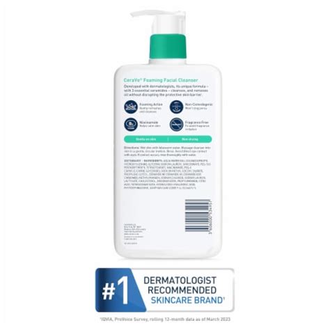 Cerave Foaming Facial Cleanser Oz Piece Kroger