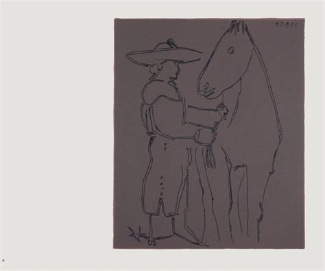 Nach Pablo Picasso Picador Et Cheval Linolschnitt Bei Pamono Kaufen