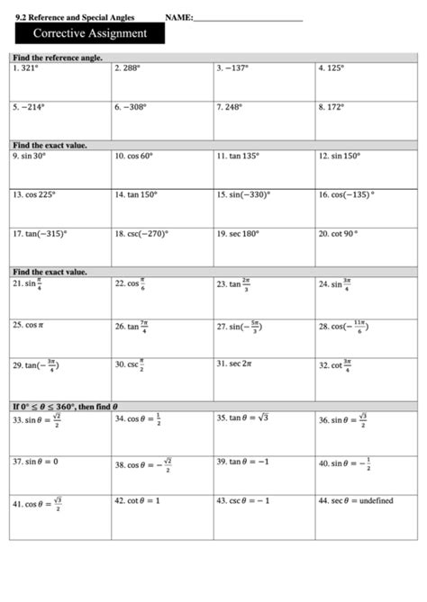 Reference Angle Worksheet Printable Word Searches