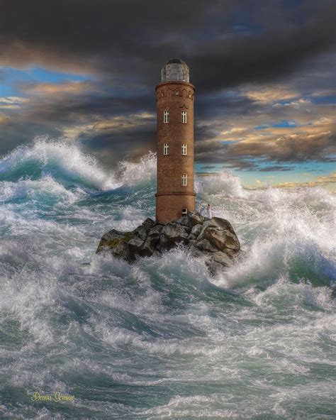 Stormy Seas Lighthouse Digital Oil Painting | Light House Wall Art ...