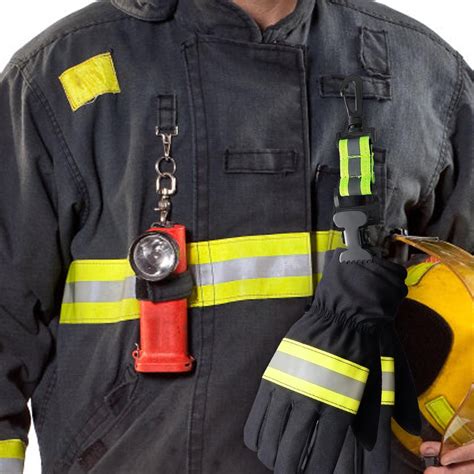 Firefighter Glove Strap, Gloves Holder Reflective with Buckle Turnout