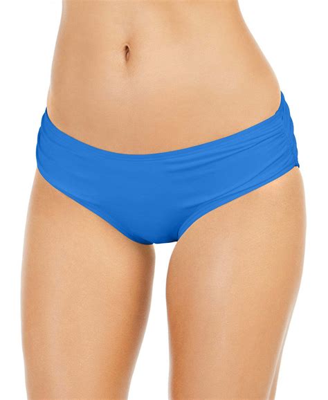 Michael Kors Vintage Blue Shirred Bikini Swim Bottom Us Small For Sale