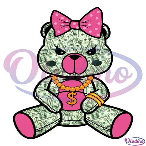 Female Gangster Teddy Bear Made Of Money Png Lady Street Thug Png Oladino