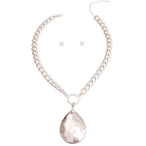 Crystal Clear Teardrop Necklace – Yes I'm a Diva