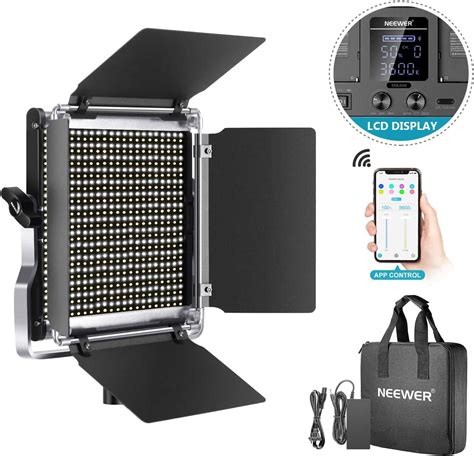 Neewer 660 LED Luz Video Fotografía Bicolor Regulable Kit con Sistema