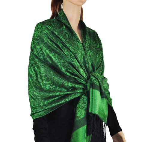 Whole Jacquard Pashmina Green Wholesale Scarves City