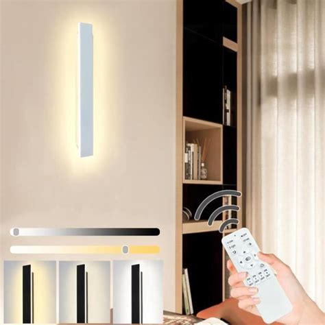 Applique Murale Dimmable Interieur Avec Télécommande Lampe Murale Led