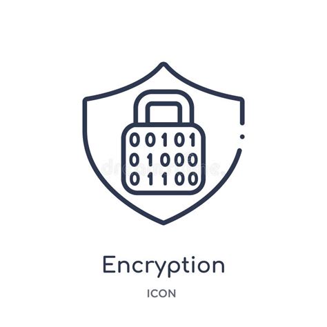 Linear Encryption Icon From Gdpr Outline Collection Thin Line