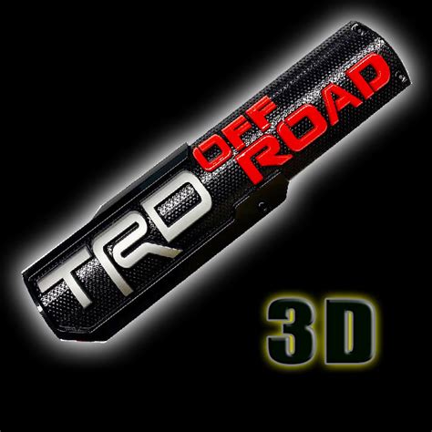 Red 3D TRD Emblem Logo Badge Sticker Side Metal Emblems