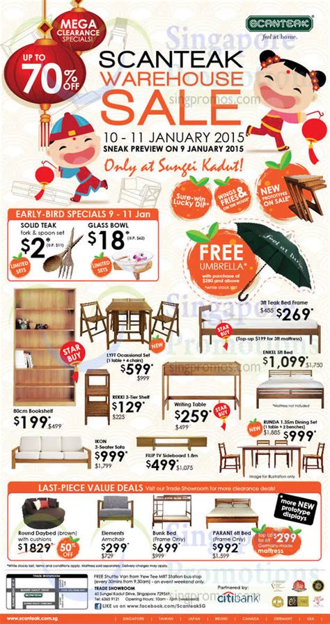 Scanteak 7 Jan 2015 » Scanteak Up To 70% OFF Warehouse SALE 10 – 18 Jan ...