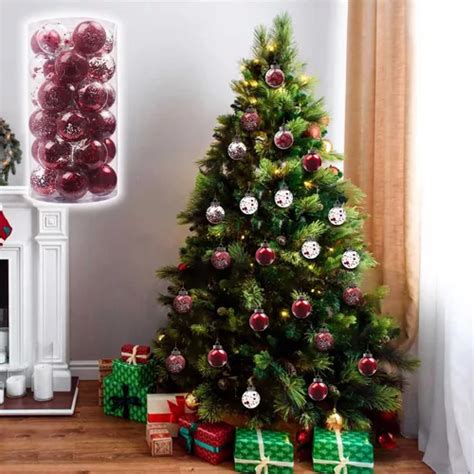 Bola De Rbol De Navidad Para Colgar En Casa Unidades Color Rojo