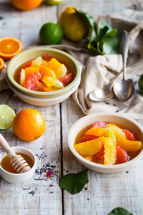 Salade dagrumes au thé oriental et au miel Edélices