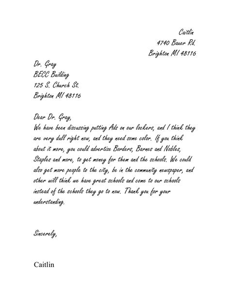 Persuasive Letter Template 