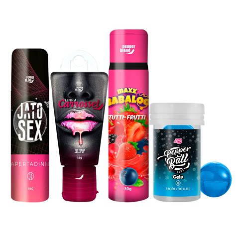 Kit 4 Produtos Sexshop Vagina Apertadinha Gel Lubrificante Comestível