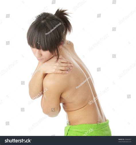 Nude Woman Behind Back Pain Concept Stock Photo 43680427 Shutterstock