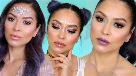 3 Easy Festival Coachella Makeup Looks Drugstore Makeup Tutorial Youtube