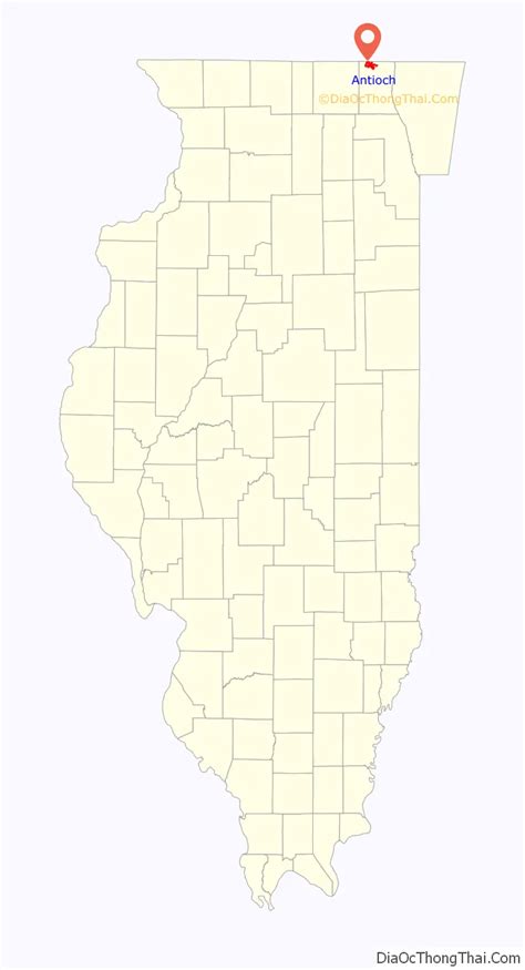 Map of Antioch village, Illinois - Thong Thai Real