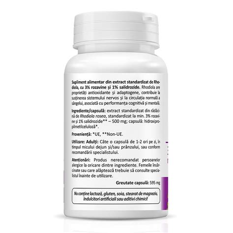 Rhodiola Rosavins Mg Capsule Vegetale Zenyth Farmacia Tei Online