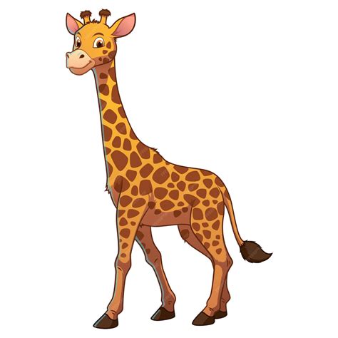 Cor Da Girafa Desenho - Ilustração animal de desenho animado de girafa | Vetor Premium