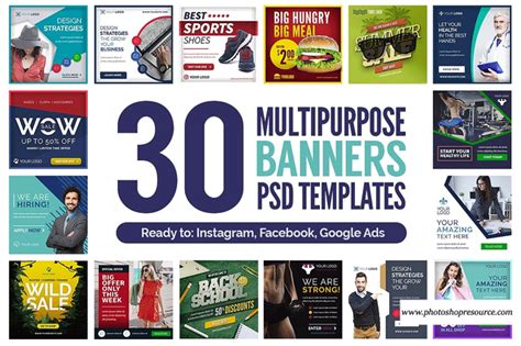 30 Multipurpose Banners Psd Template Freegfx4u