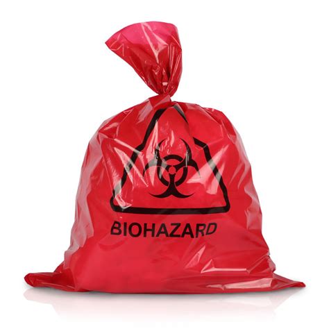 Large Capacity Red Disposal Medical Biohazardous Waste Trash Plastic