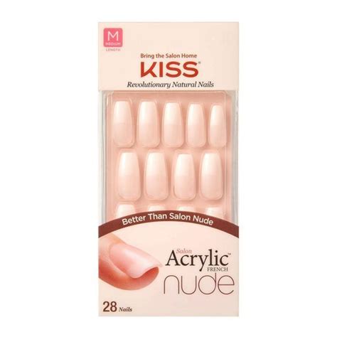 Kiss Salon Acrylic Nude French Manicure Leilani Ct French Nails Pink Gel Nails Glue On