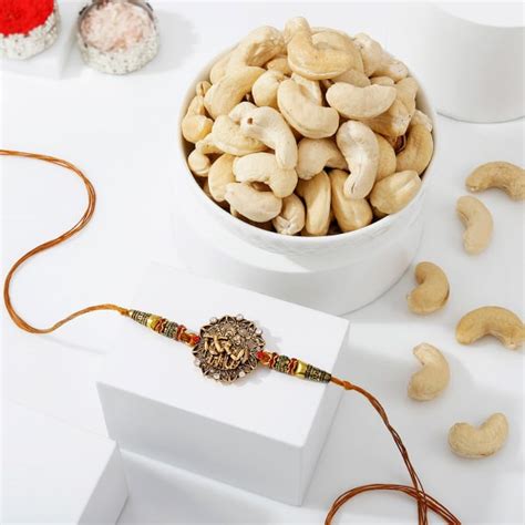 Buy Send Radha Krishna Rakhi With Dry Fruits Online Igp J