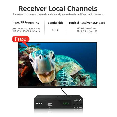 Fta Digital Terrestrial Isdb T Tv Tuner Receiver Set Top Box To